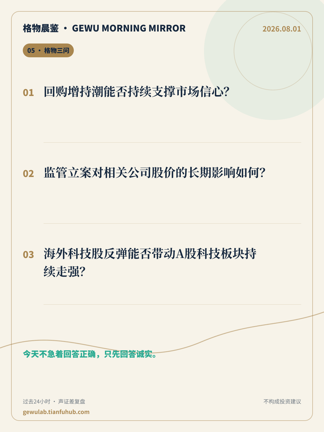 2026-08-01 格物晨鉴 格物三问
