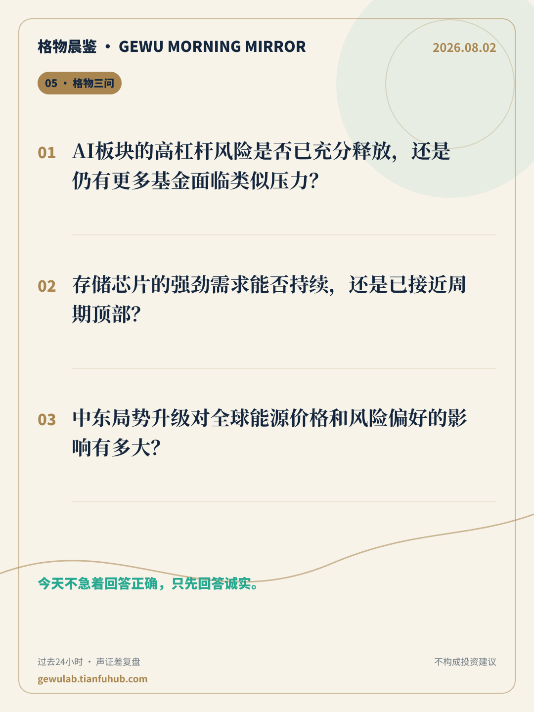 2026-08-02 格物晨鉴 格物三问
