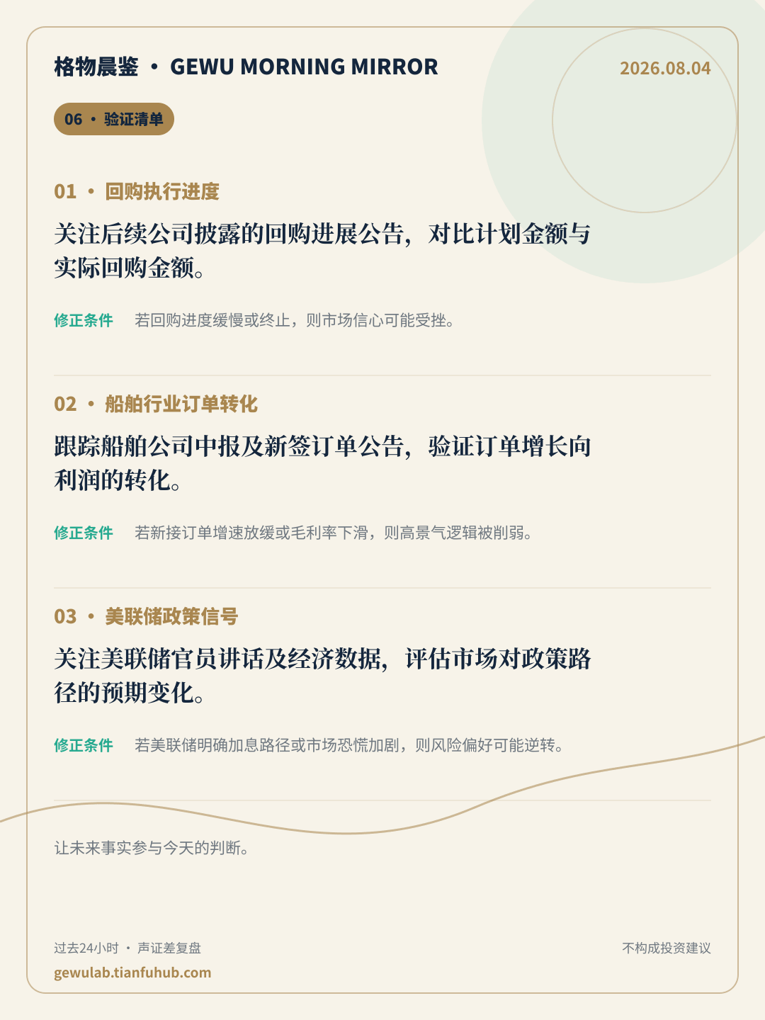 2026-08-04 格物晨鉴 验证清单