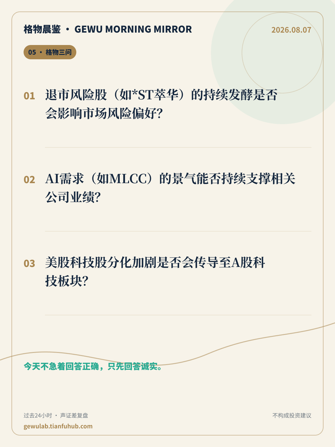 2026-08-07 格物晨鉴 格物三问