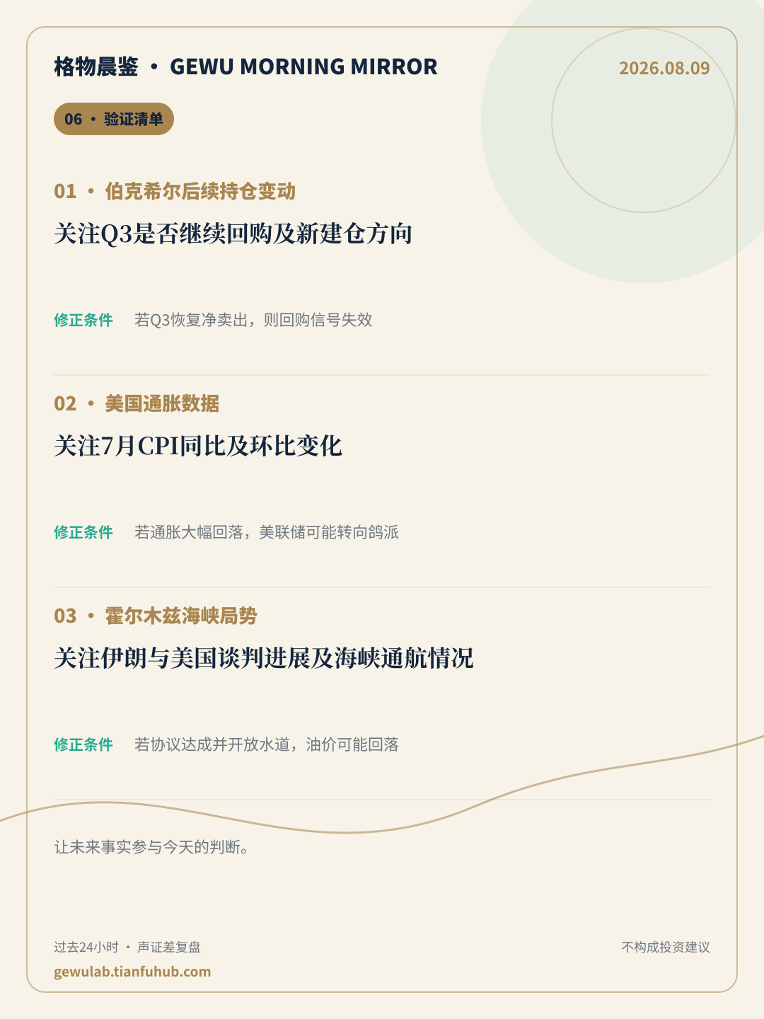 2026-08-09 格物晨鉴 验证清单