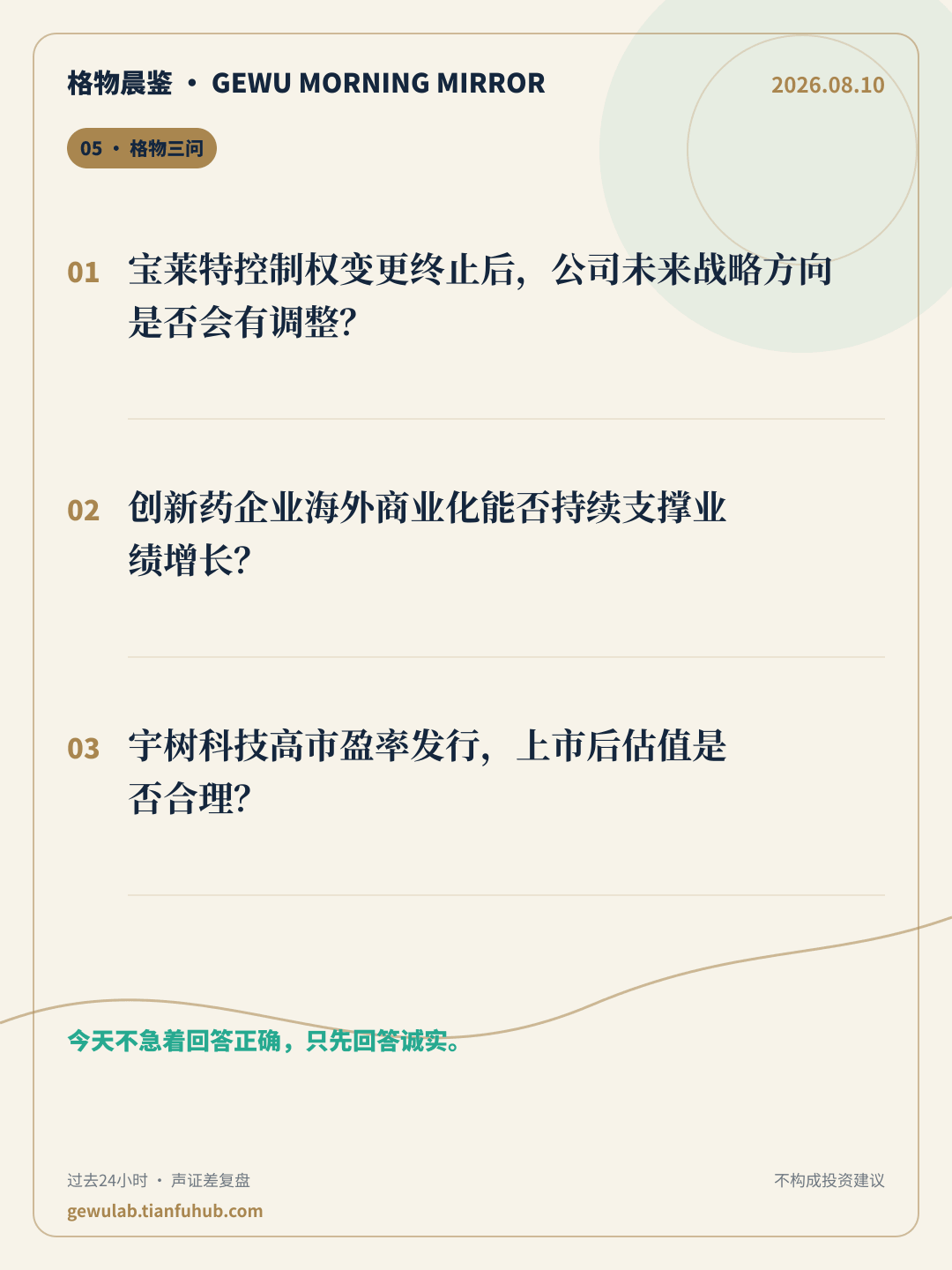 2026-08-10 格物晨鉴 格物三问
