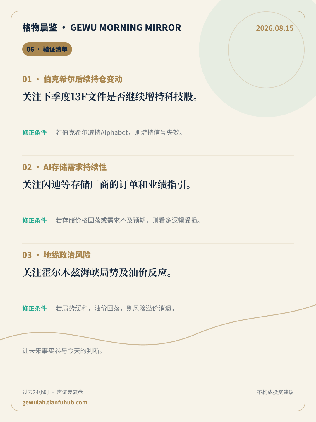 2026-08-15 格物晨鉴 验证清单
