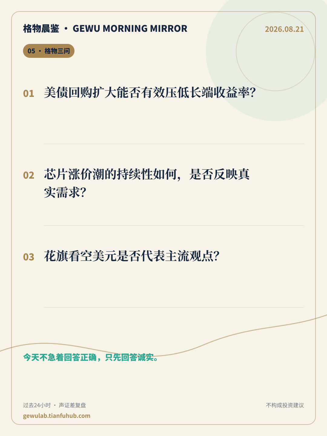 2026-08-21 格物晨鉴 格物三问
