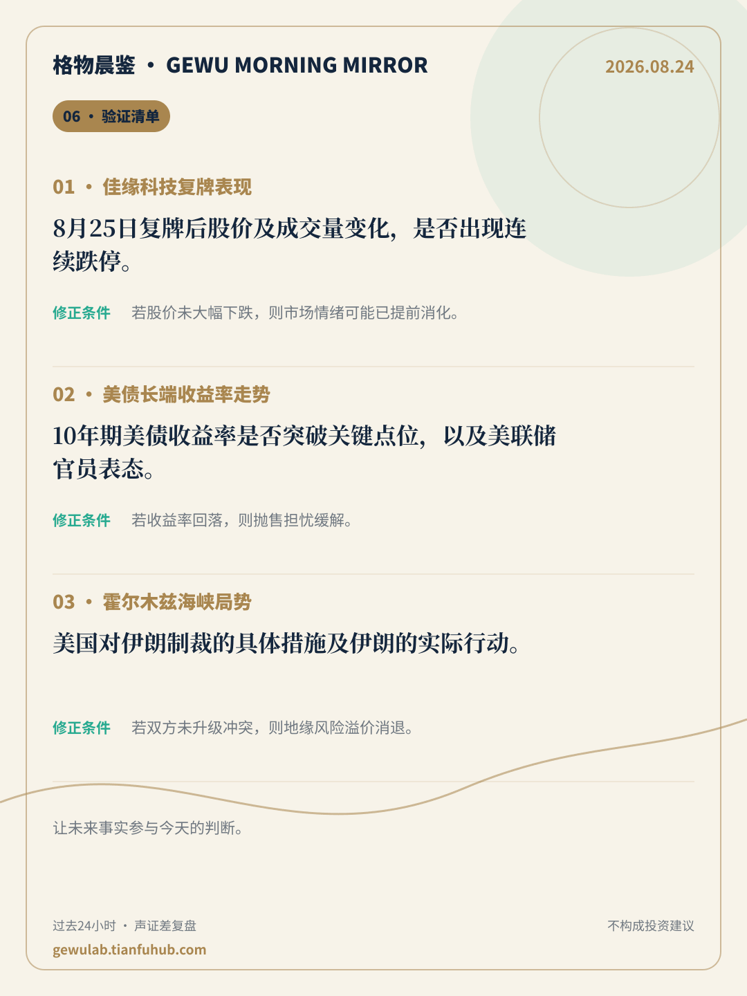 2026-08-24 格物晨鉴 验证清单