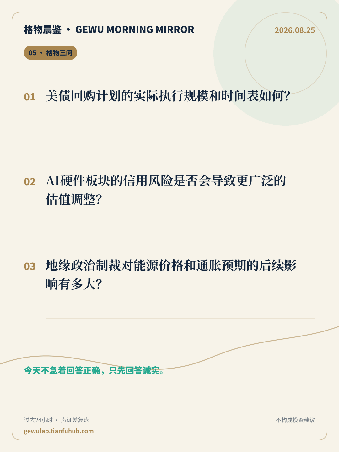 2026-08-25 格物晨鉴 格物三问