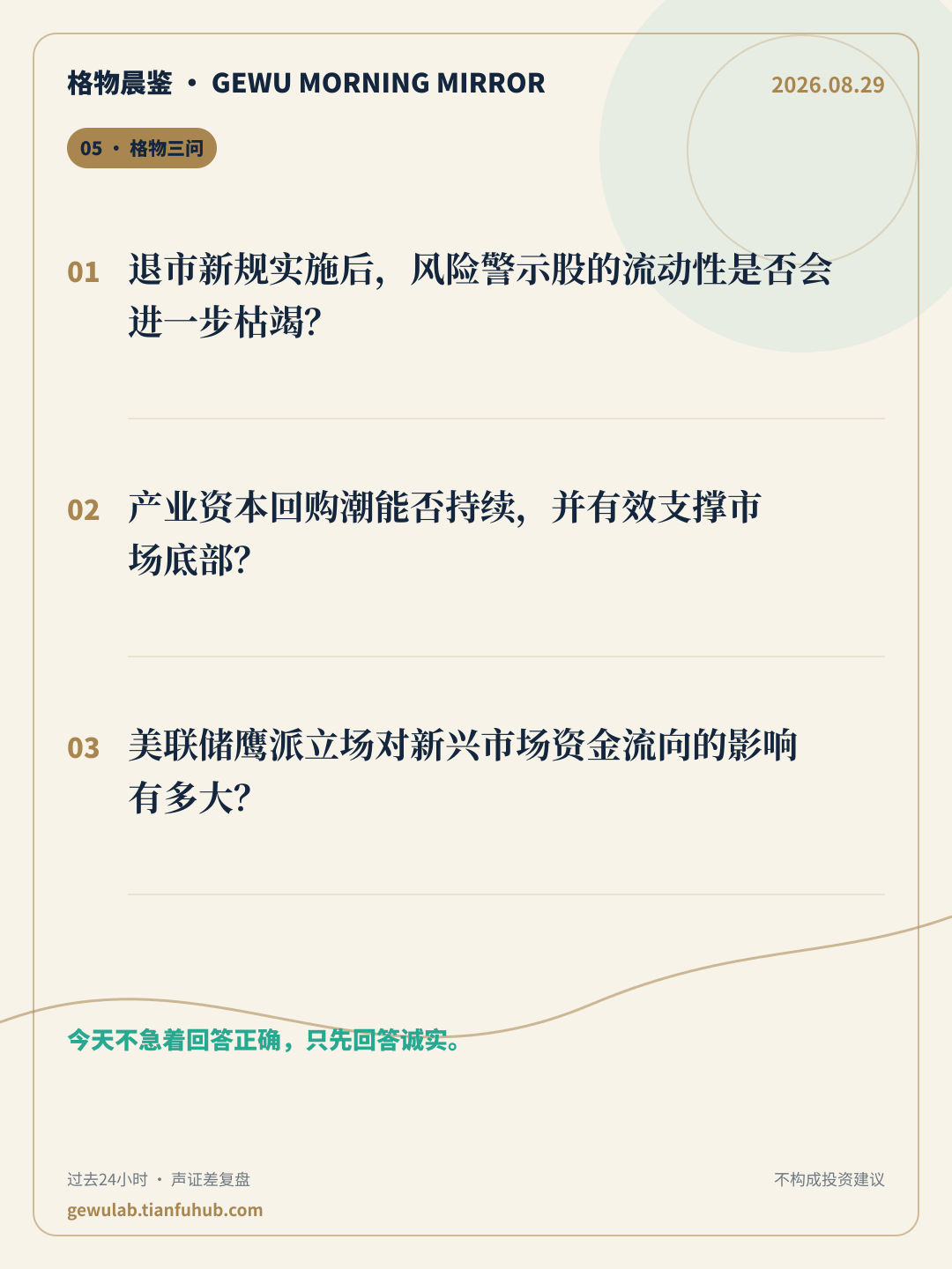 2026-08-29 格物晨鉴 格物三问