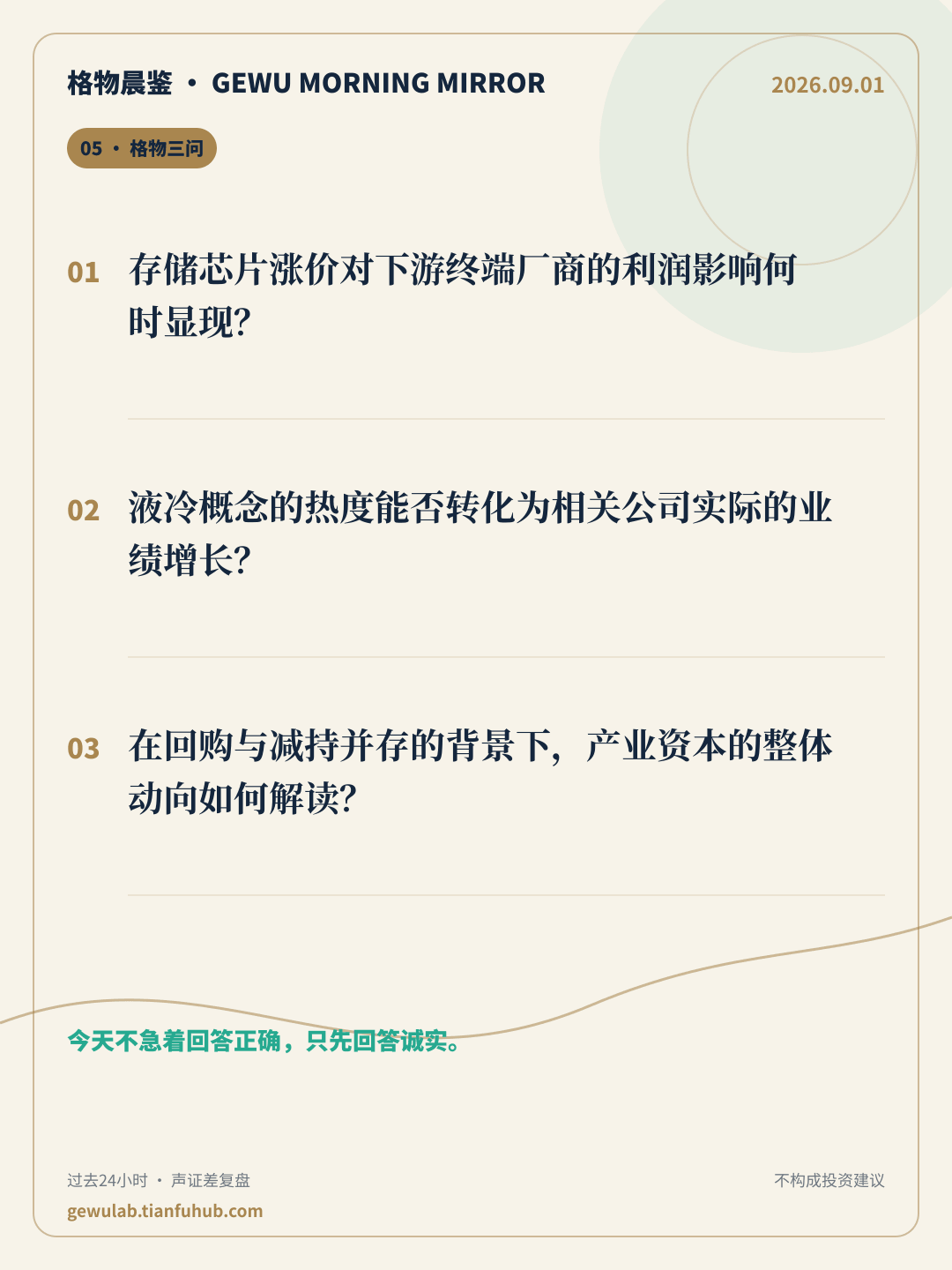 2026-09-01 格物晨鉴 格物三问