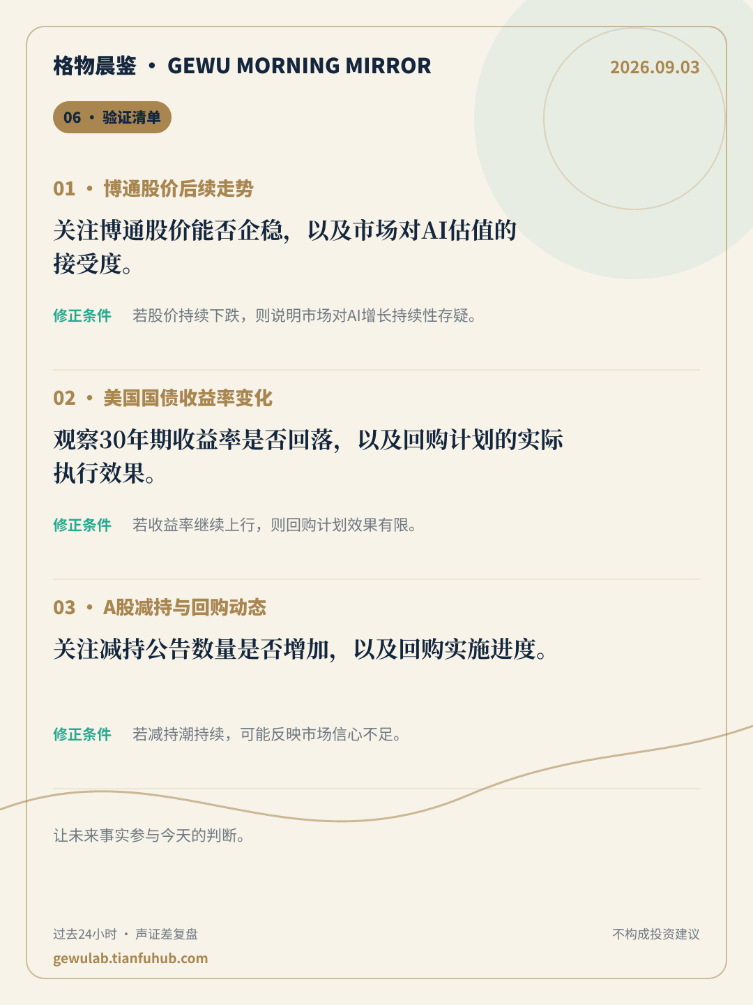 2026-09-03 格物晨鉴 验证清单