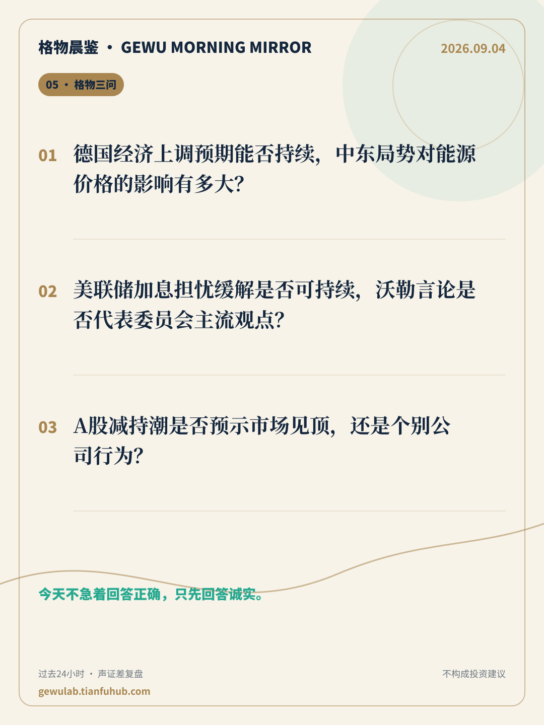 2026-09-04 格物晨鉴 格物三问