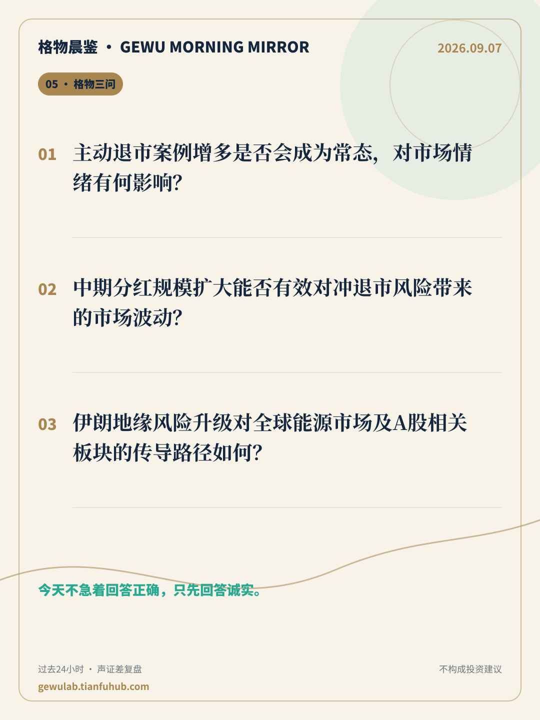 2026-09-07 格物晨鉴 格物三问