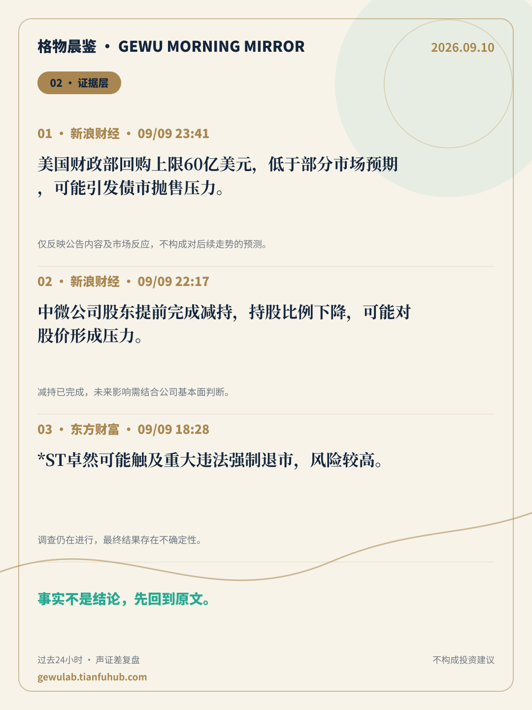 2026-09-10 格物晨鉴 证据层
